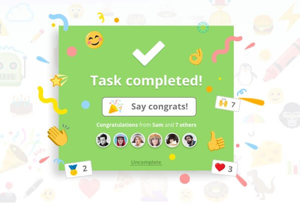 Ayoa | Boost workplace happiness with NEW Emoji Reactions & Congratulations features