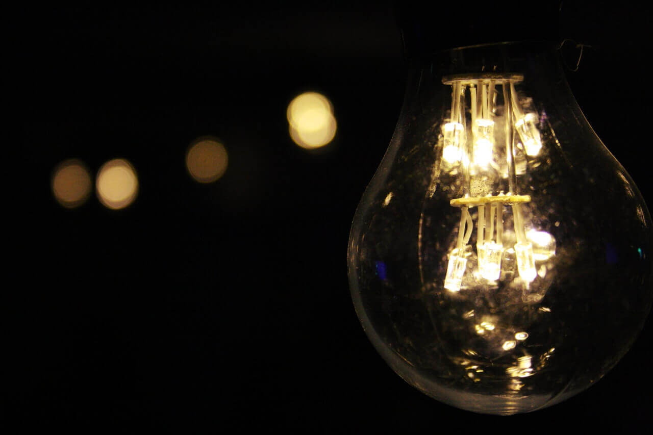 Close up of lightbulb