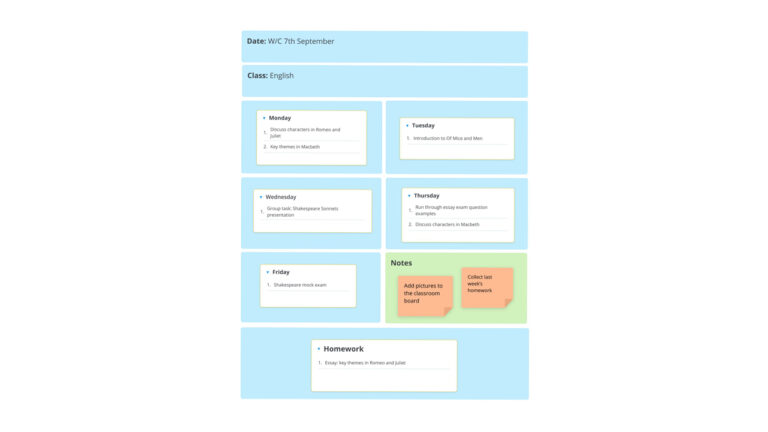 Weekly Lesson Plan template image